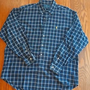 Ralph Lauren Blake 100% Two-Ply Cotton Button Down Size L